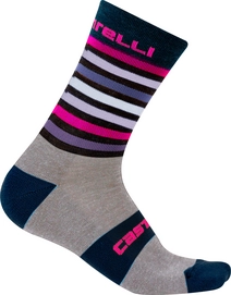 Fietssok Castelli Men Gregge 15 Sock Dark Blue Gray