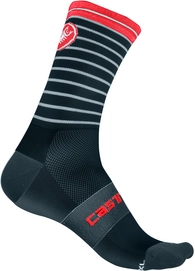 Fietssok Castelli Men Podio Doppio 13 Dark Infinity Blue Red
