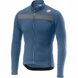 Fietsshirt Castelli Men Puro 3 Jersey Full Zip Light Steel Blue