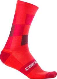 Fahrradsocken Castelli Diverso 2 18 Sock Red Herren