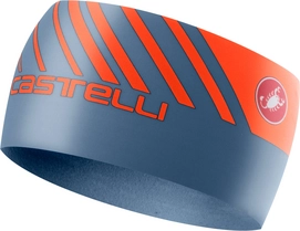 Hoofdband Castelli Men Arrivo III Thermo Headband Light Steel Blue Orange