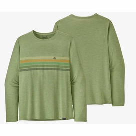 Longsleeve Patagonia Men Cap Cool Daily Graphic Shirt Line Logo Ridge Stripe Salvia Green X Dye-L