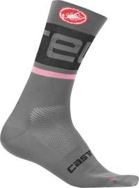 Fietssok Castelli Men Free Kit 13 Dark Gray Pink