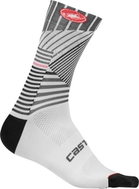 Fietssok Castelli Men Pro Mesh 15 White Dark Gray
