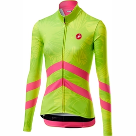 Fietsshirt Castelli Women Fresca Jersey Full Zip Yellow Fluo