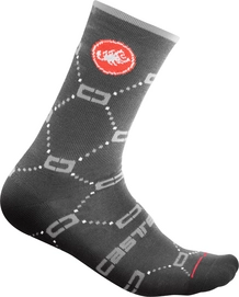 Fietssok Castelli Men Doppio C 15 Sock Gray