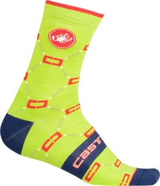 Fietssok Castelli Men Doppio C 15 Sock Lime