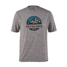 T-Shirt Patagonia Men Capilene Cool Daily Graphic Fitz Roy Scope Feather Grey-M