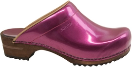 Klomp Sanita Women Wood Classic Patent Open Plum