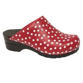 Medizinische Clogs Sanita Fenja Rot/Weiß-Schuhgröße 36