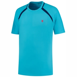 Tennisshirt K Swiss Hypercourt Mesh Crew 2 Herren Cyan Blue-XL