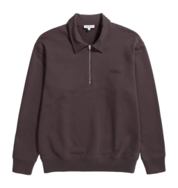 Half Zip Sweatshirt Norse Projects Men Ketel Relaxed Organic NORSE Logo Wine Red