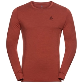 Unterhemd Odlo BL Top Crew Neck LS Merino 200 Herren Ketchup