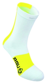 Wielrensokken AGU Linea Wit Fluo Geel