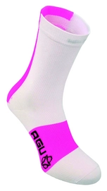 Wielrensokken AGU Linea Wit Fluo Roze