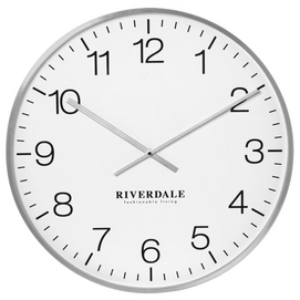 Wandklok Riverdale Camden Zilver 53 cm