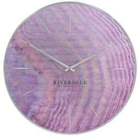 Wandklok Riverdale Brixton Pink Oil 50 cm