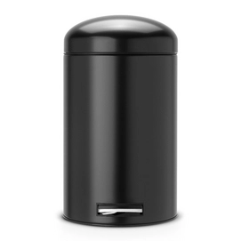 Brabantia Pedaalemmer Retro Silent Mat Black 12L