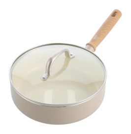 Casserole GreenChef Nordics Avec Revêtement Antiadhésif Céramique avec Couvercle 24 cm