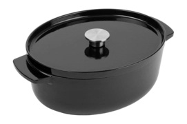 Bräter KitchenAid Cast Iron Oval Onyx Black 30 cm