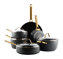 Pannenset Greenpan Padova Reserve Black Met Keramische Antikleeflaag (10-delig)