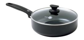 Hapjespan Greenpan Cambridge Black Met Keramische Antikleeflaag Met Deksel 24 cm