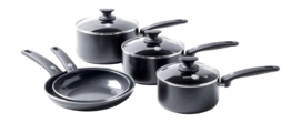 Pannenset Greenpan Cambridge Black Kookset (5-delig)