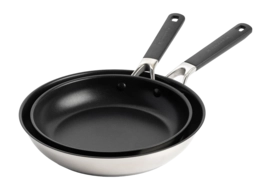 Batterie de Cuisine KitchenAid Classic Acier inoxydable 24 cm & 28 cm (2 pièces)