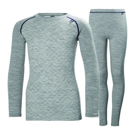 Sous-Vêtements de Sport Helly Hansen Junior Merino Mid Set Grey Melange