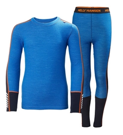 Ensemble de Sous-Vêtements Helly Hansen Junior Lifa Merino Midweight Set Sonic Blue