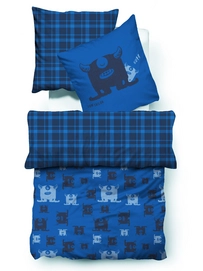Bettwäsche Tom Tailor Kids Monster Kobalt Linon