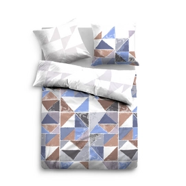 Bettwäsche Tom Tailor Denim Triangles Braun Linon