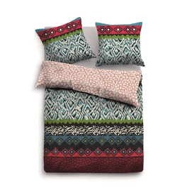 Bettwäsche Tom Tailor Denim Linon Hippie Rot