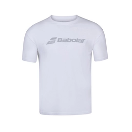 Tennisshirt Babolat Exercise Babolat Tee White White Jungen