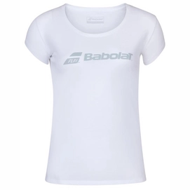 Tennisshirt Babolat Girls Exercise Babolat Tee White White-Maat 128