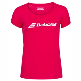 Tennisshirt Babolat Exercise Babolat Tee Red Rose Heather Mädchen