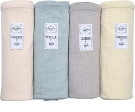 Multidoek Lodger Swaddler Hydrofiel Scandi Solid Softskin Feather (4-delig)