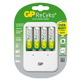 Batterij met Oplader GP PB420 ReCyko + 4x AA