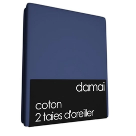 2 Taies d'Oreiller Damai Bleu Foncé (Coton)-60 x 70 cm