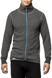 Vest Woolpower Full Zip Jacket 400 Grey Turquoise