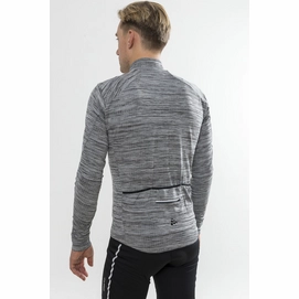Fietsshirt Craft Men Reel Thermal Jersey Dark Grey Melange Black
