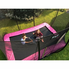 Trampoline EXIT Toys Silhouette Ground Rectangular 305 x 214 Pink Safetynet