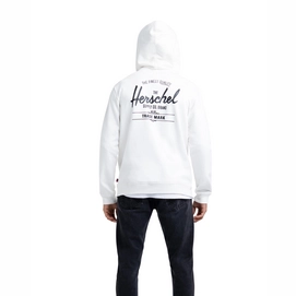 Vest Herschel Supply Co. Men's Full Zip Hoodie Classic Logo Blanc de Blanc Black