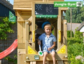 Speelset Jungle Gym Jungle Cottage + Train Blauw