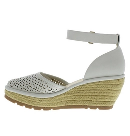 Fly London Leather Sandalettes Offwhite