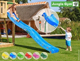 Speelset Jungle Gym Jungle Farm + Playhouse 125 + 2-Swing X'tra Blauw