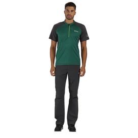 T-Shirt Regatta Mens Breakbar III Hunter Green/Seal Grey