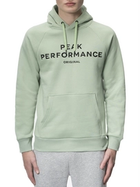 Trui Peak Performance Men Logo Hood Downy Green