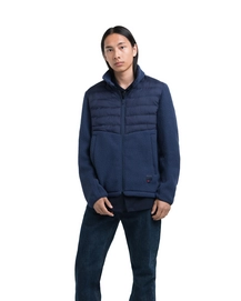 Vest Herschel Supply Co. Men's Guide Fleece Hybrid Sherpa Full Zip Peacoat