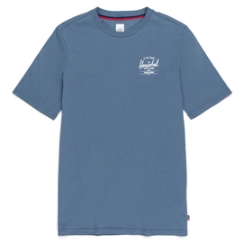 T-Shirt Herschel Supply Co. Tee Classic Logo Blue Mirage White Herren